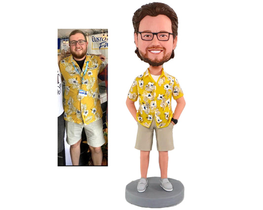 Custom bobblehead from picture, dashboard nodding dolls, personalized figurine bobble head, fun birthday gift ideas, office party presents