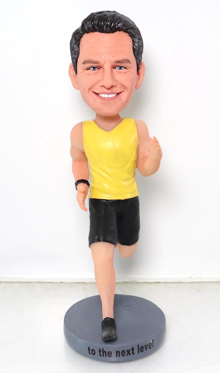 Custom Runner Bobblehead doll, personalized coach figurine, birthday gift for him