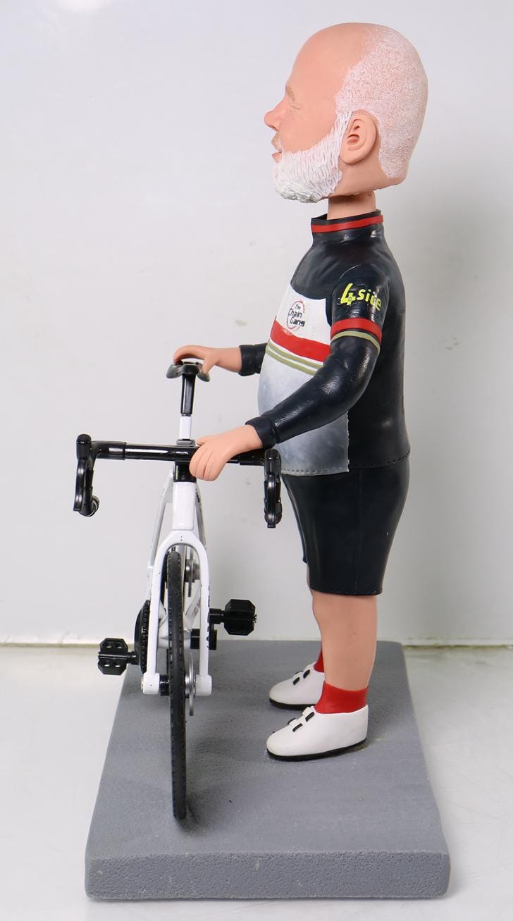 Custom Bobblehead with bike, personalized bobblehead doll from picture, birthday gift for biker/ride/husband/boyfriend, boss retirement