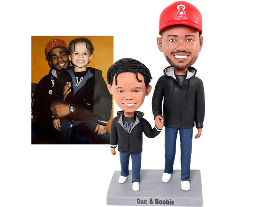 Custom Bobbleheads from picture, Personalized bobble heads Figurine for family, gift for him/father/husband/boss