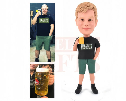 Custom Bobblehead from picture, fully handmade bobble head doll, personalized gift mimime of a person, customized pose and outfits figurine