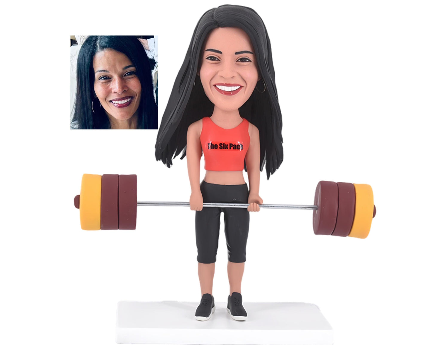 Custom Bobblehead lifting, Personalized Fitness Figurines, fun gift ideas for coaches, gift ideas for gym co-workers/friends
