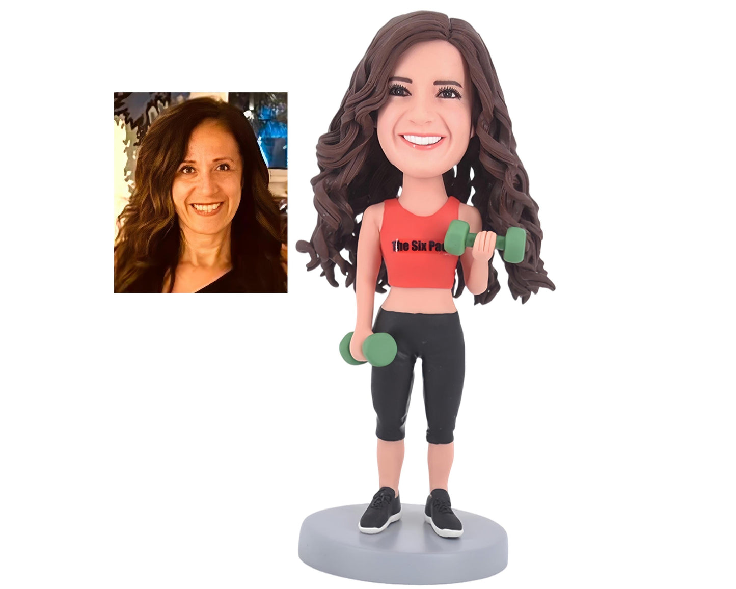 Custom Bobblehead lifting, Personalized Fitness Figurines, fun gift ideas for coaches, gift ideas for gym co-workers/friends