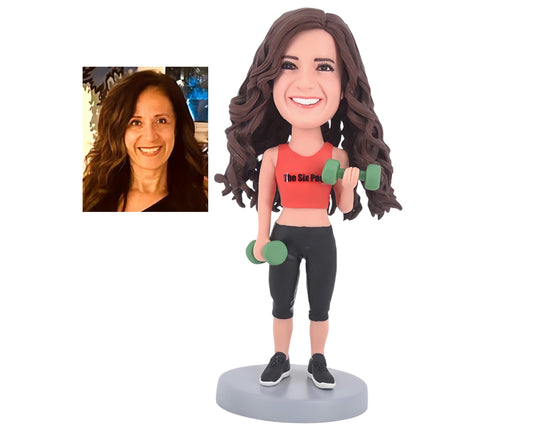 Custom Fitness Bobblehead Doll, Personalized Sports Figurine, Handmade Gym Keepsake, gift for coaches/co-workers/friends