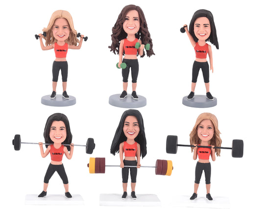 Custom Sports bobblehead dolls, personalized figurine doing his/her own pose & fullbody outfits, bulk gift ideas for team/family/friends