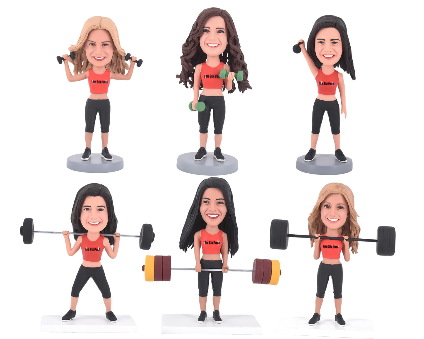 Custom Fitness Trainer Bobblehead with Dumbbells, Personalized Gym Coach Figurine Gift, gift for co-workers