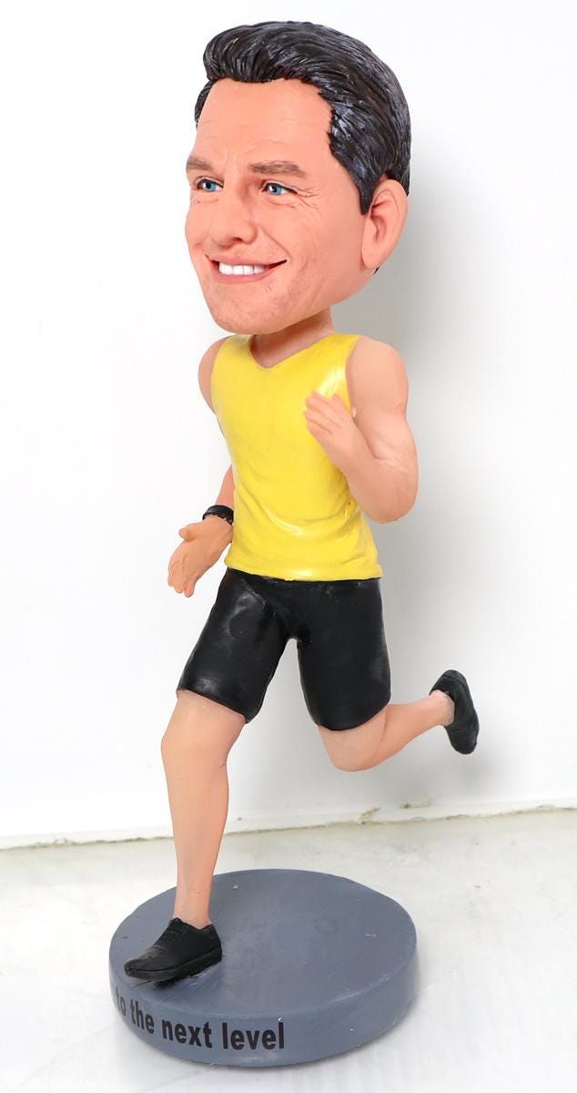 Custom Runner Bobblehead doll, personalized coach figurine, birthday gift for him