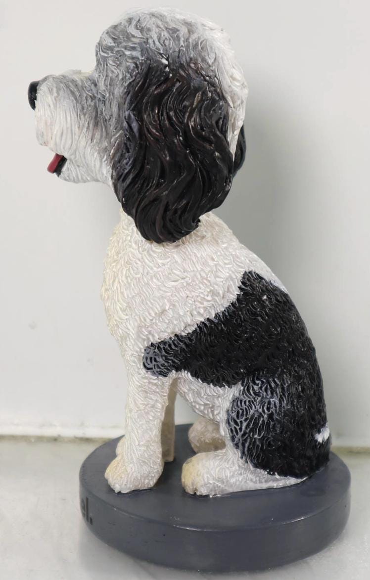 Custom Dog Bobblehead, Personalized Pet Memorial, Handmade Resin Figurine, handmade dashboard nodding dog, pet loss gift