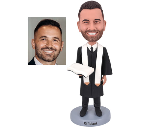Custom Wedding Officiant Bobblehead, Personalized Thank You Gift