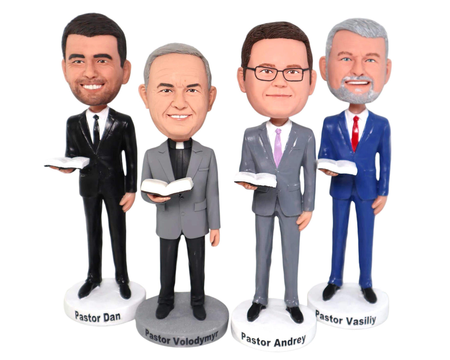 Pastor bobblehead dolls, custom wedding gift for officiant, thank-you gift for wedding officiant, unique gift ideas for god father
