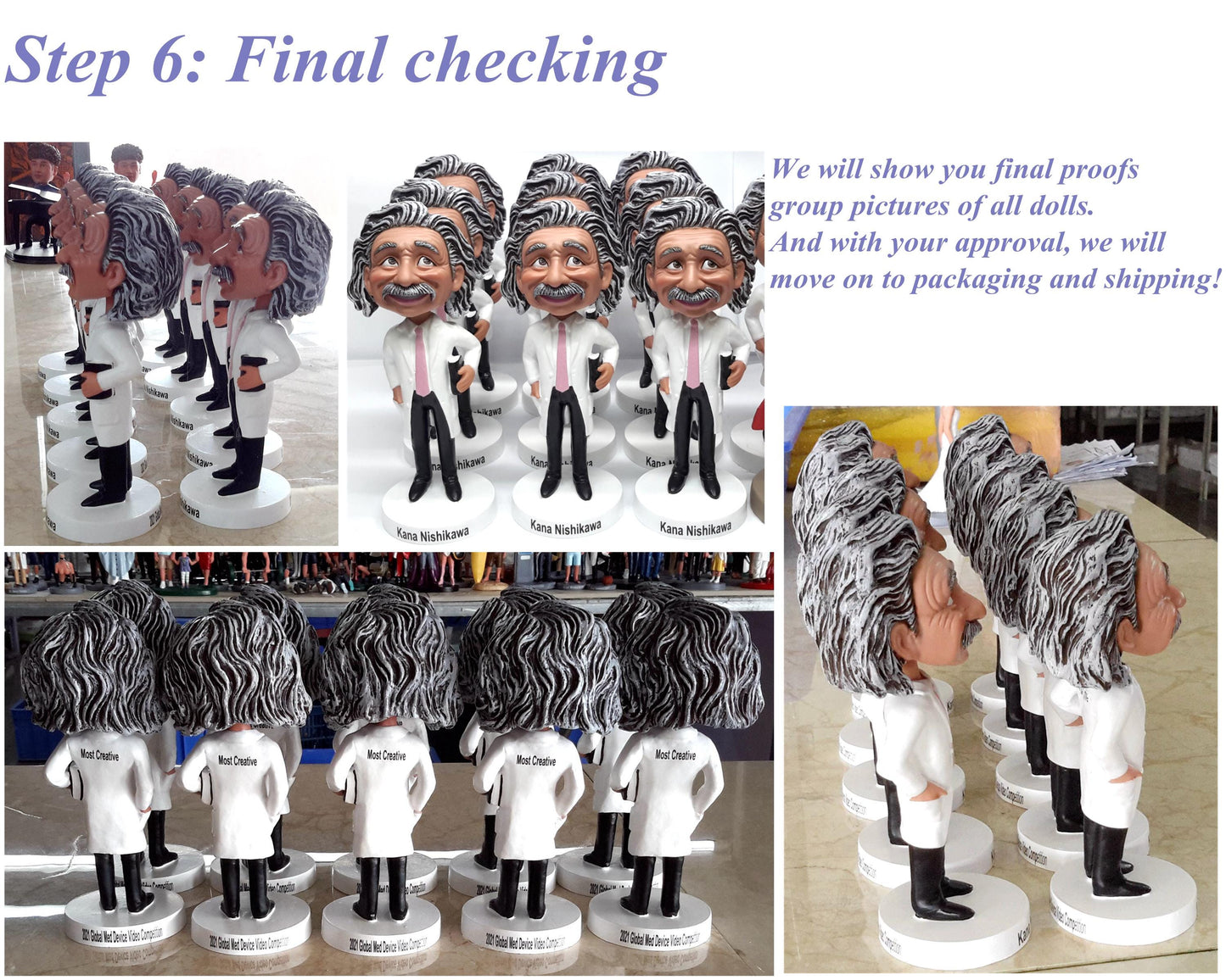 Bulk order Custom Bobblehead, bobblehead factory wholesale, Personalized Office Team Gift, Unique Gift for Boss, Coworkers or Husband