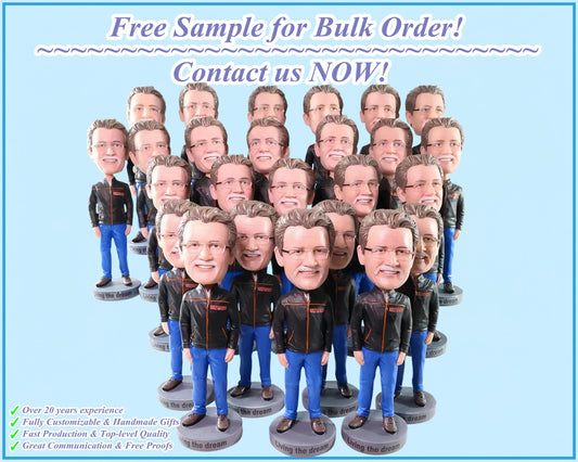 Custom Bobbleheads bulk order, Handmade figurine from Photo, Bobblehead copying for team/company events