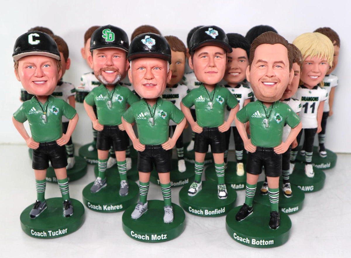 Custom American Football Bobbleheads, Personalized Team Figures, Graduation Keepsakes