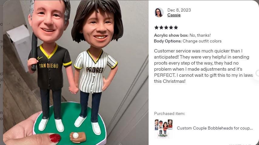 Classic Wedding Cake Toppers, custom couple bobblehead, Anniversary figurines gift, handmade family figurines