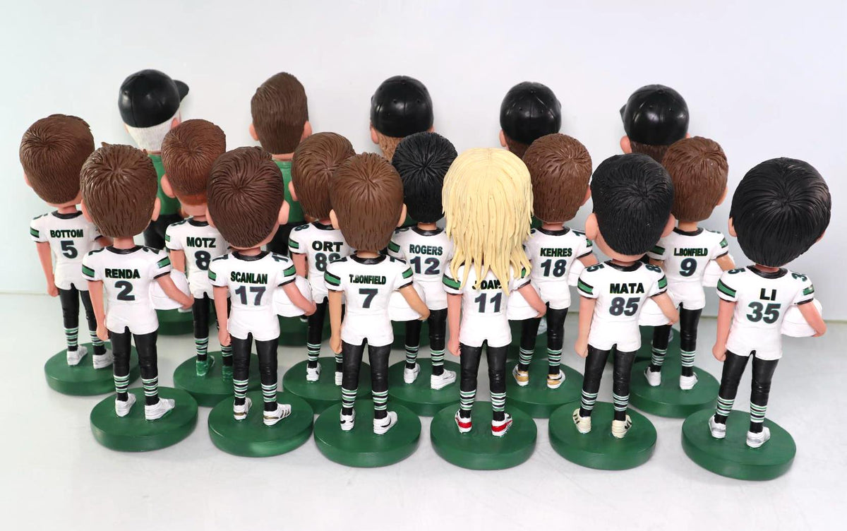 Custom American Football Bobbleheads, Personalized Team Figures, Graduation Keepsakes