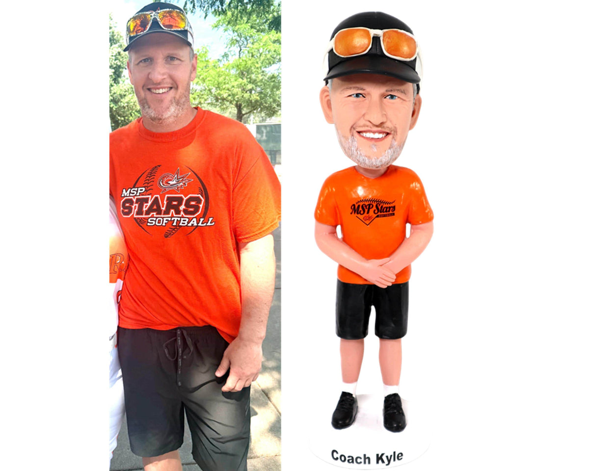 Coach bobbleheads, custom trainers statue, team manager figurine from picture, personalized gift for Coaches