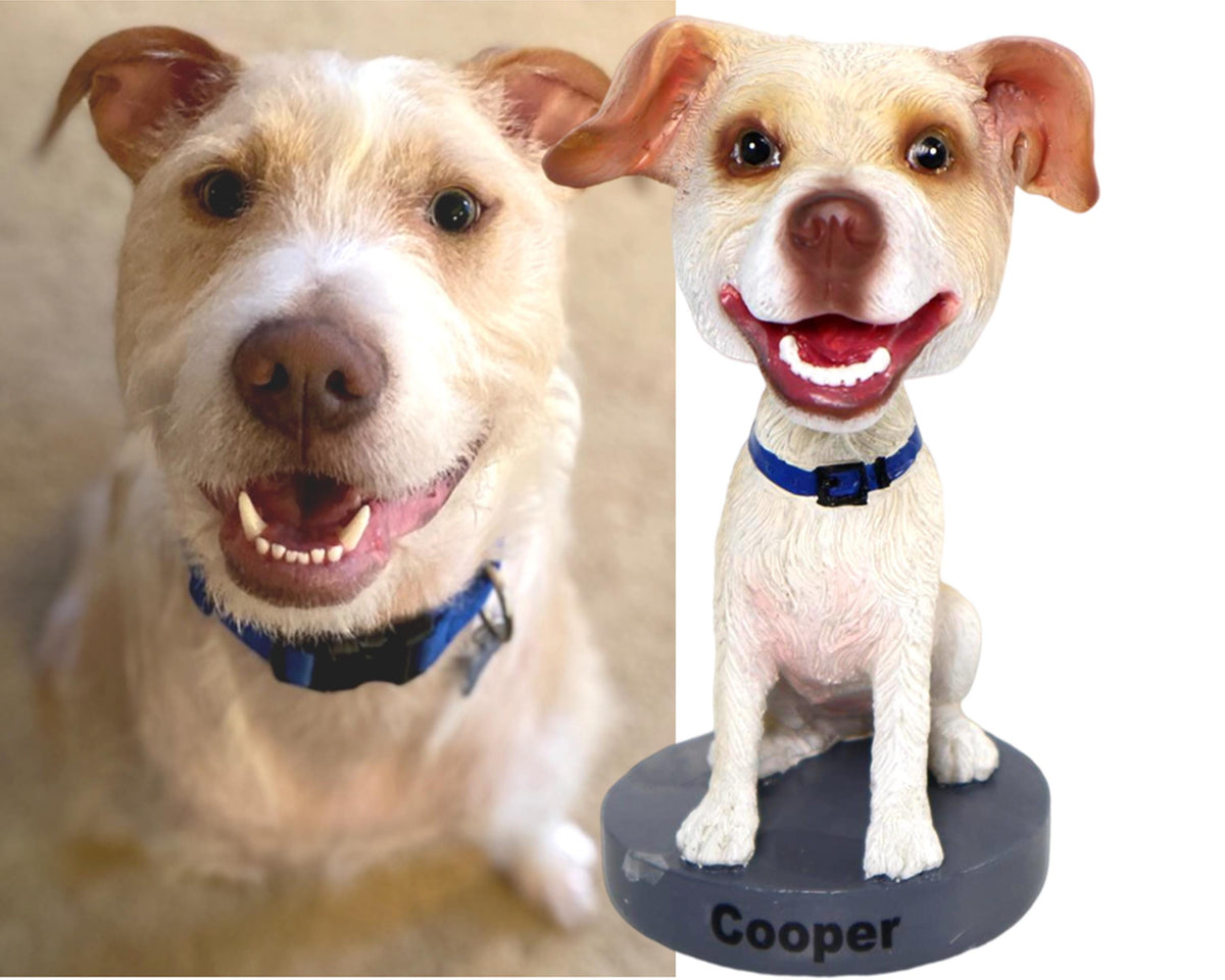 Custom Dog Bobblehead, Personalized Pet Memorial Figurine, Handmade Nodding Dog Keepsake