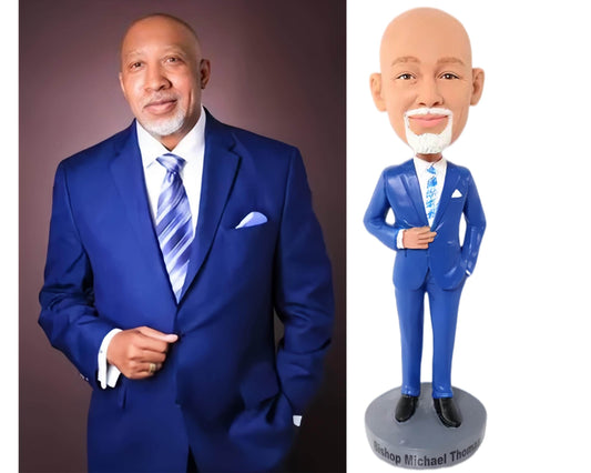 Custom Boss Bobblehead, Personalized CEO/CMO Retirement Gift, Company Party awards, office desk decor