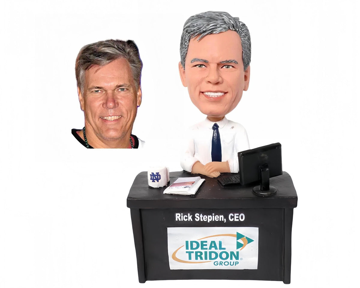 BOSS Custom Bobblehead, handmade CEO figurine, Personalized birthday/Retirement Gift for Boss, Office/home decor