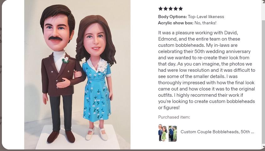 Custom couple bobbleheads, wedding gifts for couples, funny anniversary keepsake