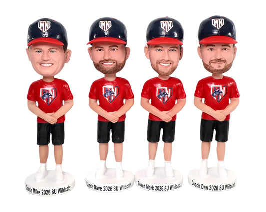 Custom coach Bobbleheads, Personalized team figurines, appreciation gift for youth team coaches