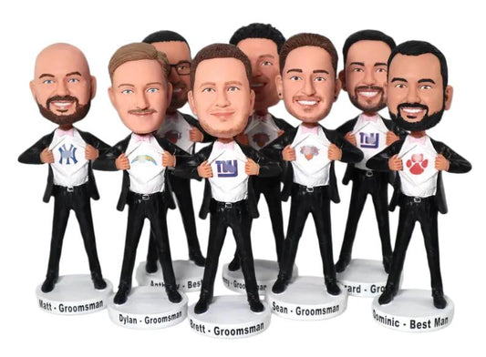 Groomsmen proposal gifts custom bobbleheads, handmade groomsman figurine, Thank-you gift for best man