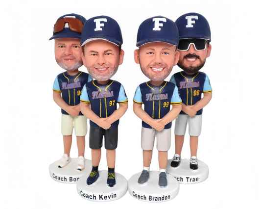 Custom coach bobbleheads, personalized coach figurines from pictures, Appreciation gift for team members/co-workers/manager