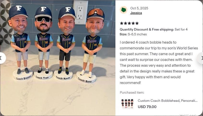 Custom coach bobbleheads, personalized coach figurines from pictures, Appreciation gift for team members/co-workers/manager