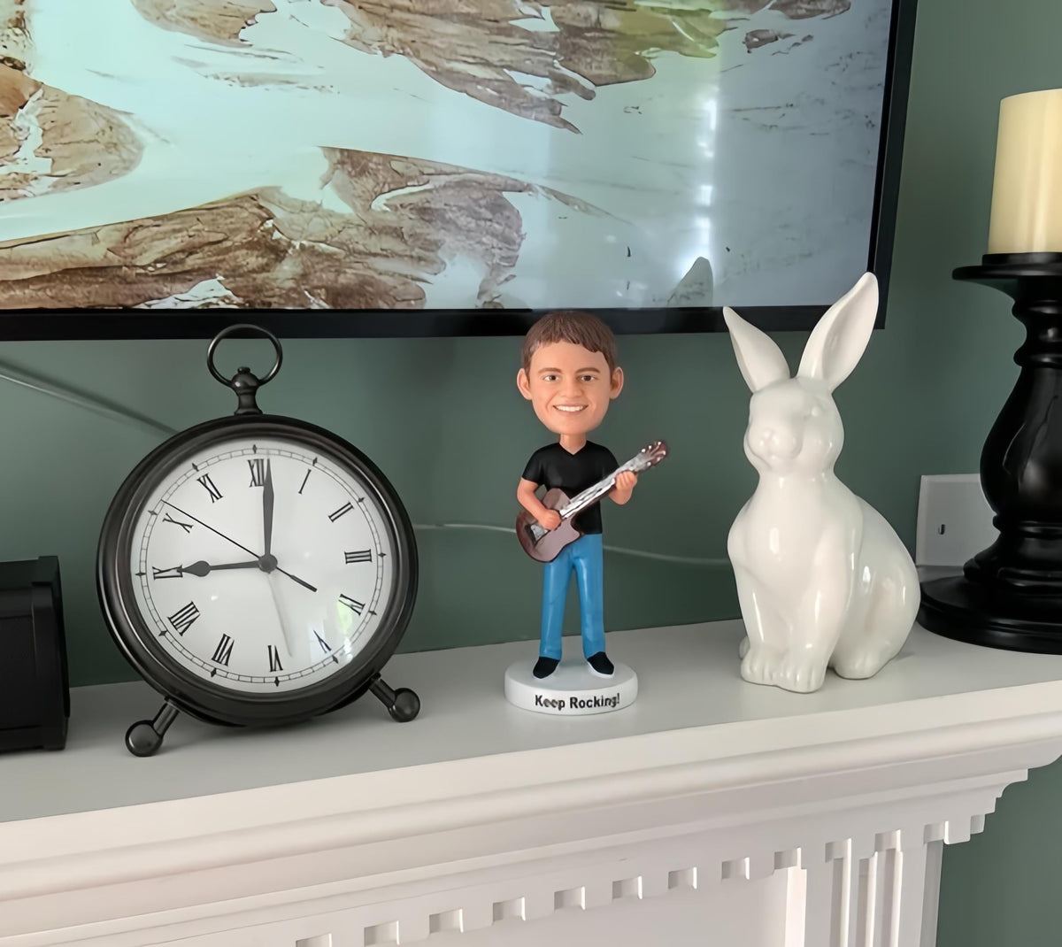 Guitar teacher Custom Bobblehead, Personalized Guitar performer figurine, Gift for teacher/husband/boss