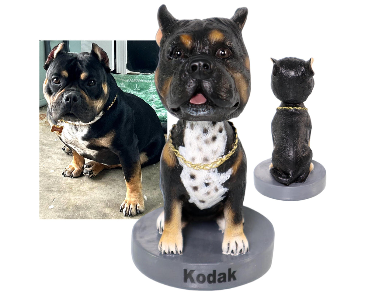 Custom Dog Bobblehead, Custom pet figurine, head to toe custom dog statue