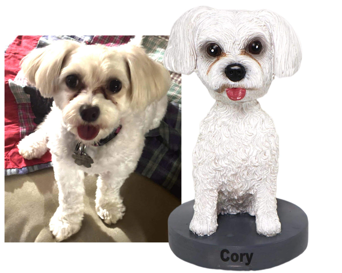 Custom nodding dog, handmade dog figurine from pictrues, pet bobblehead for dashboard