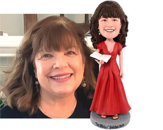 Female Wedding Officiant Custo Bobblehead, legalizer of love figurine wedding gift, Proposal gift for officiant