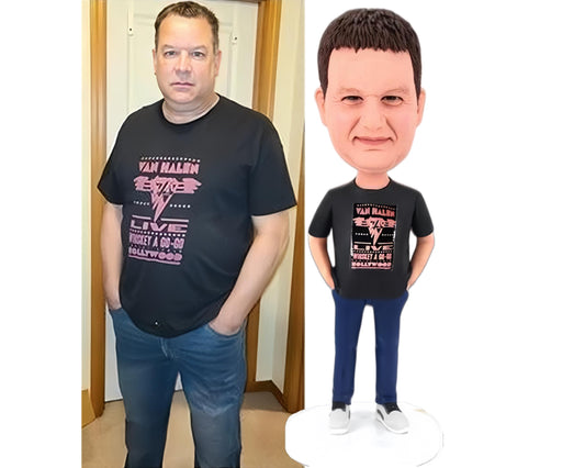 Custom man Bobblehead, Personalized Family Figurine from picture, surprising gift for husband/boss/father/grandpa