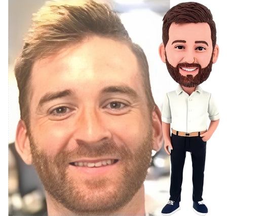 Custom business bobblehead, personalized Employee figurine, Birthday gift for office co-worker
