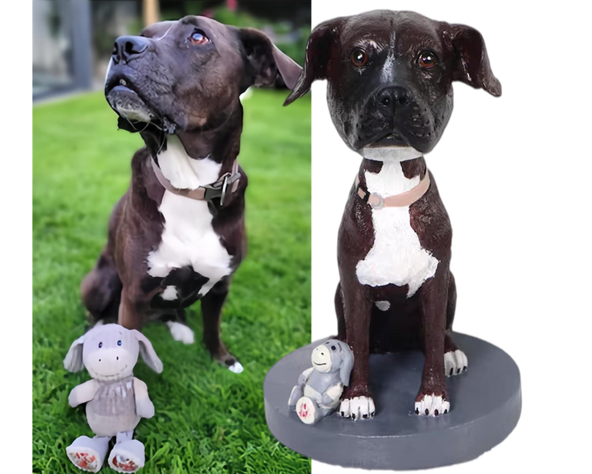 Custom Pet Bobblehead: Handmade Dog/Cat Memorial Keepsake