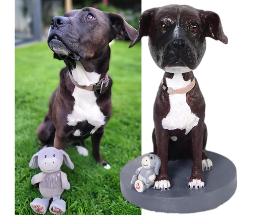 Custom Pet Bobblehead: Handmade Dog/Cat Memorial Keepsake