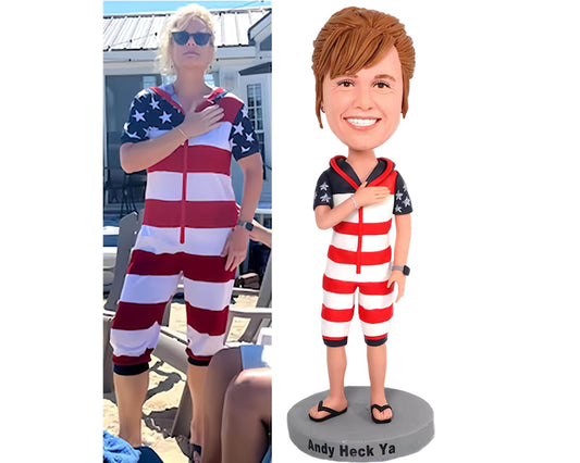 Patriot Custom bobblehead, Personalized homelander figurine from picture, Head-to-Toe handmade bobblehead