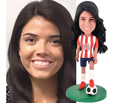Custom Soccer Player Bobblehead, handmade Football fans Figurine, Personalized world cup souvenir