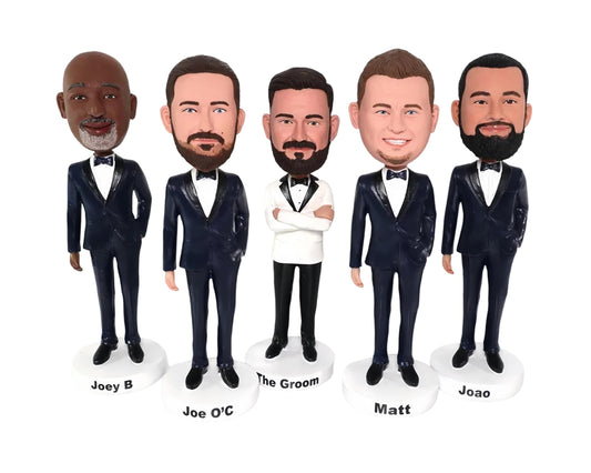 Custom Groomsmen Bobblehead, Personalized groomsman Wedding Gift, Handmade best man Figurine wedding Souvenir