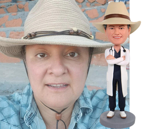 Doctor Custom Bobblehead, office gift for hospital co-workers, doctor retirement gift personalized figurine