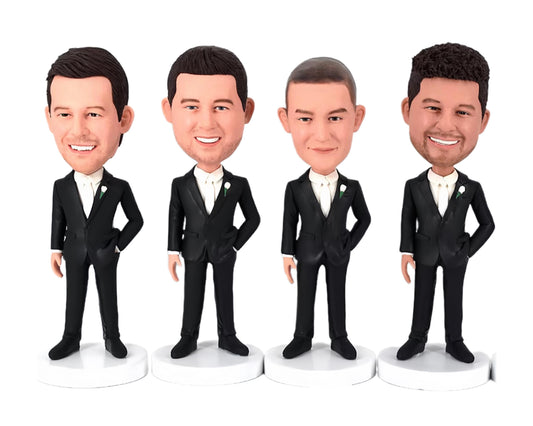 Custom Groomsmen Bobblehead, Groomsman proposal gifts, Personalized Groom's Party Gifts, Bachelor party suprise