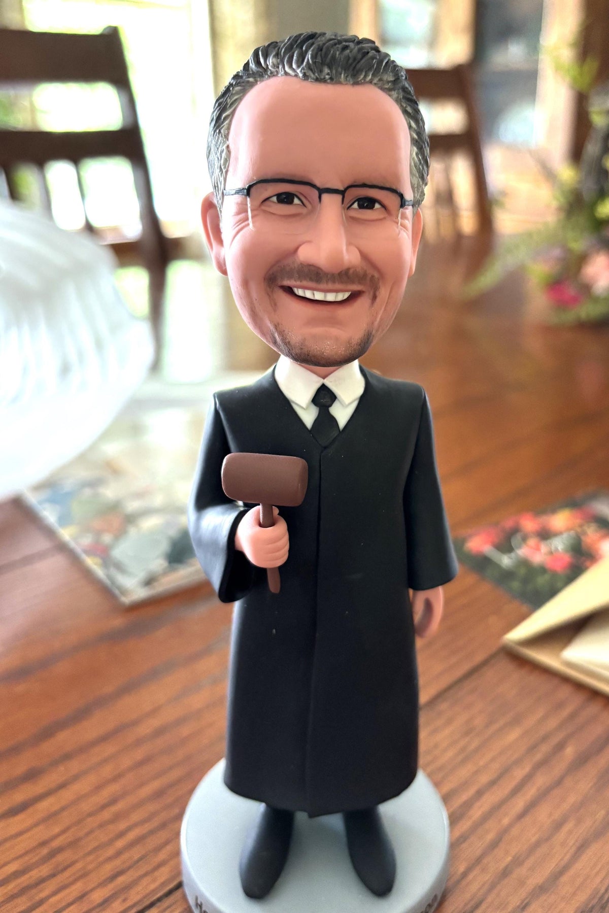 Custom Judge Bobblehead, Personalized Magistrate Figurine, Prosecutor Statue From Photo