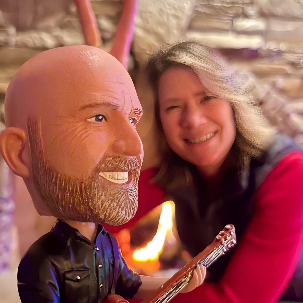 Guitar teacher Custom Bobblehead, Personalized Guitar performer figurine, Gift for teacher/husband/boss