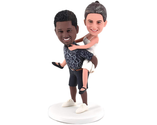 Funny couple bobbleheads, Custom wedding cake topper,  Anniversary figurines Personalized from picture, Handmade couple statues
