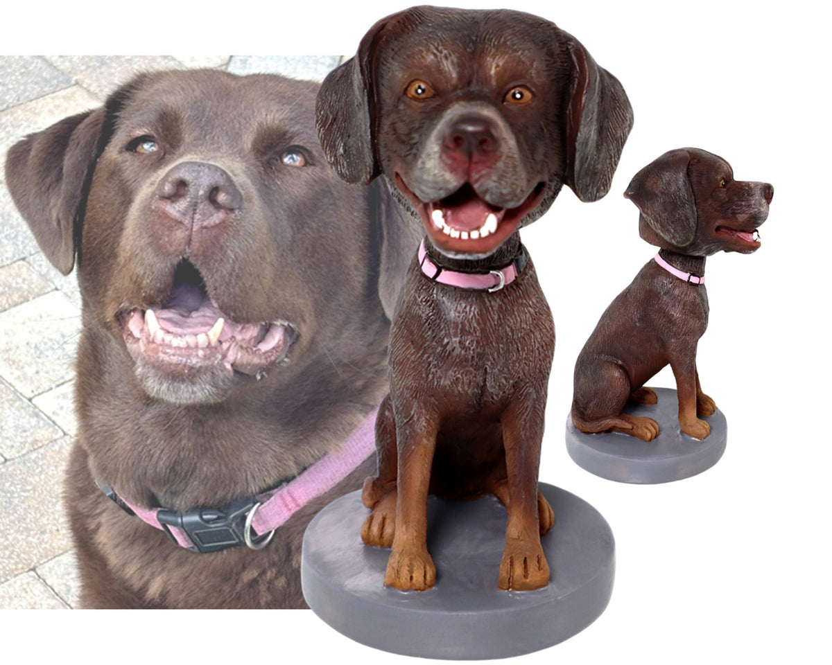 Custom Dog Bobblehead, Handmade Pet Figurine from Photo, Office Home Decor