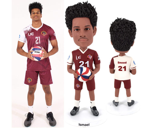 Custom Coach bobblehead, school basketball team figurine collection, personalized team members graduation gifts