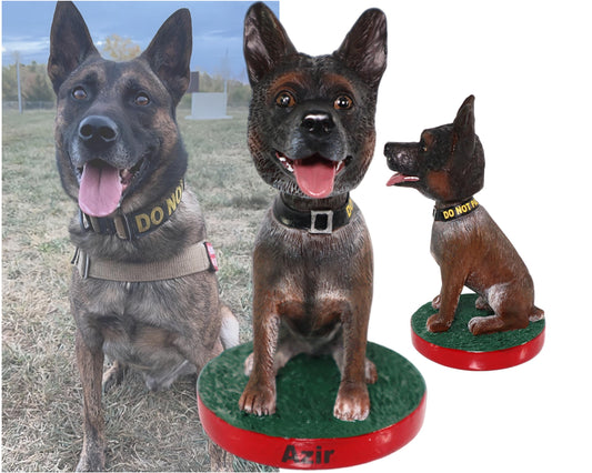 Dog Portrait Custom Bobblehead, Handmade dog Figurine from Photo, Office Home Decor gift for pet owners