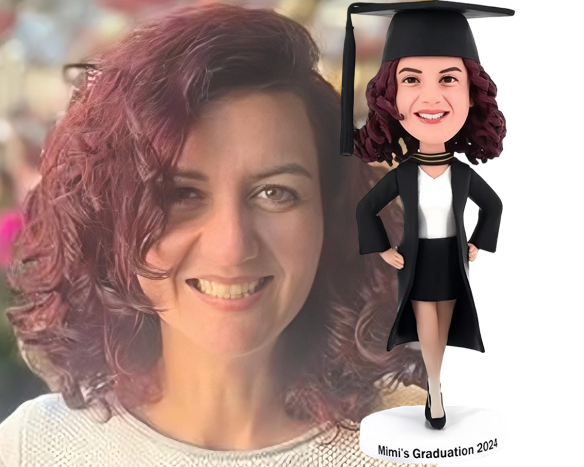 Custom Graduation Bobblehead, Class of 2026 Keepsake, Personalized Graduates figurine, College/PrimarySchool/Police Graduation gifts