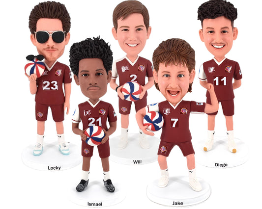 Custom bobblehead gift for Basketball team, team figurine collection, personalized basketball players figurines, gift for coaches