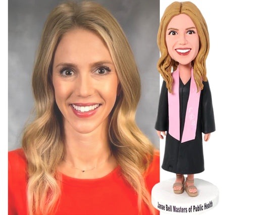Custom Graduation Bobblehead, Master degree gift for fun, Graduate Season 2026, College/Primary School/Police Graduation gifts